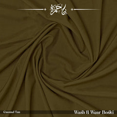 Wash & Wear Winter Boski Shalwar Kameez - Caramel Tan