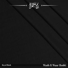 Wash & Wear Winter Boski Unstitched Shalwar Kameez - Royal Black