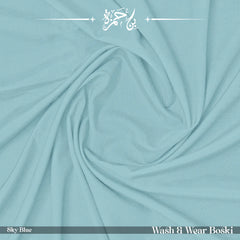 Wash & Wear Winter Bosk Unstitched Shalwar Kameez - Sky Blue