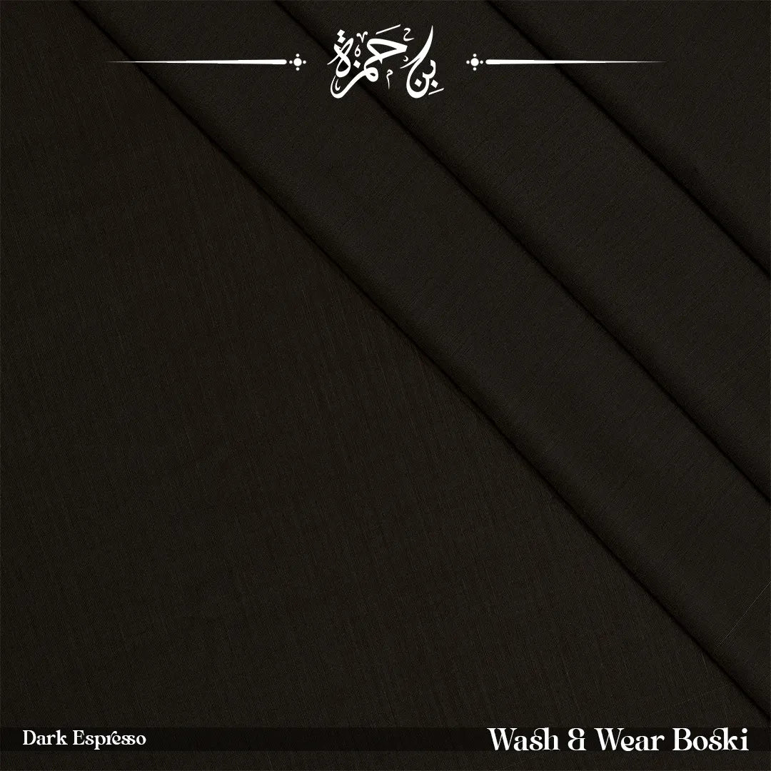 Wash & Wear Winter Boski Shalwar Kameez - Dark Espresso