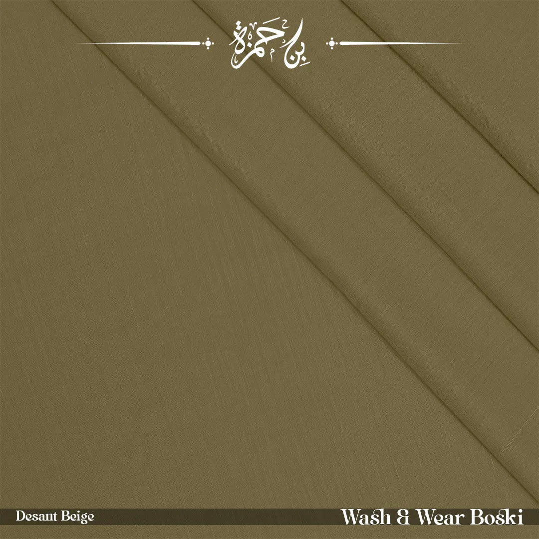 Wash & Wear Boski Unstitched Shalwar Kameez - Desert Beige