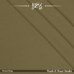 Wash & Wear Boski Unstitched Shalwar Kameez - Desert Beige