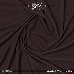 Wash & Wear Boski Unstitched Shalwar Kameez - Royal Plum