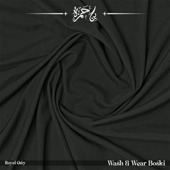 Wash & Wear Winter Boski Unstitched Shalwar Kameez - Royal Grey