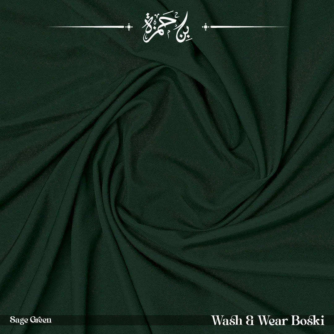 Wash & Wear Winter Boski Unstitched Shalwar Kameez - Sage Green