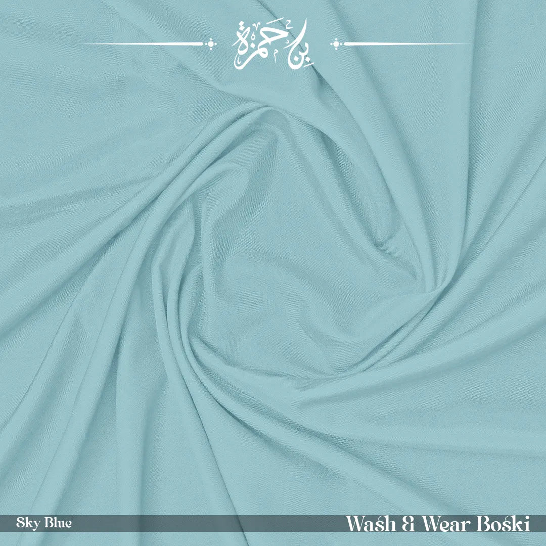 Wash & Wear Winter Bosk Unstitched Shalwar Kameez - Sky Blue