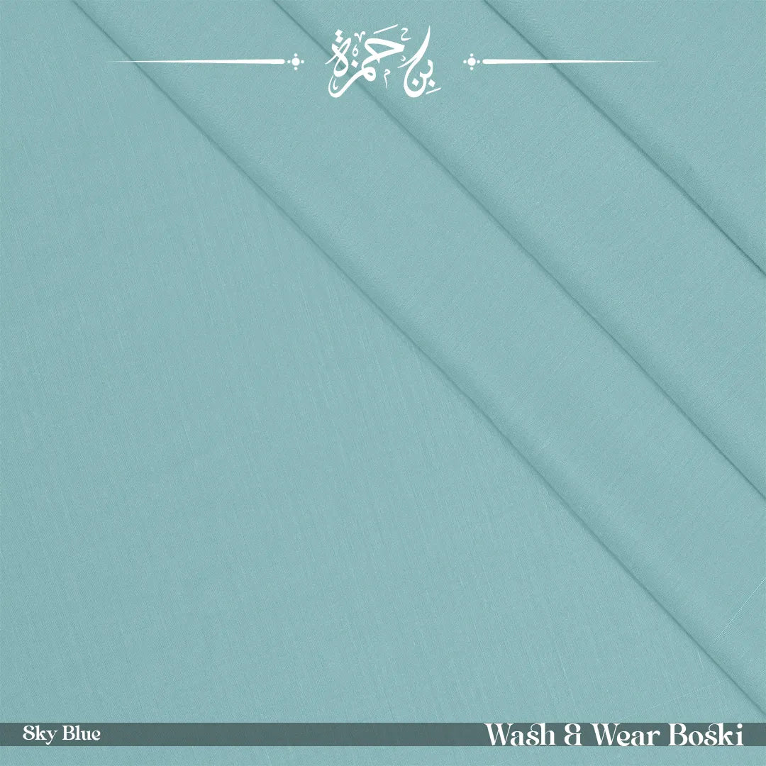 Wash & Wear Winter Bosk Unstitched Shalwar Kameez - Sky Blue